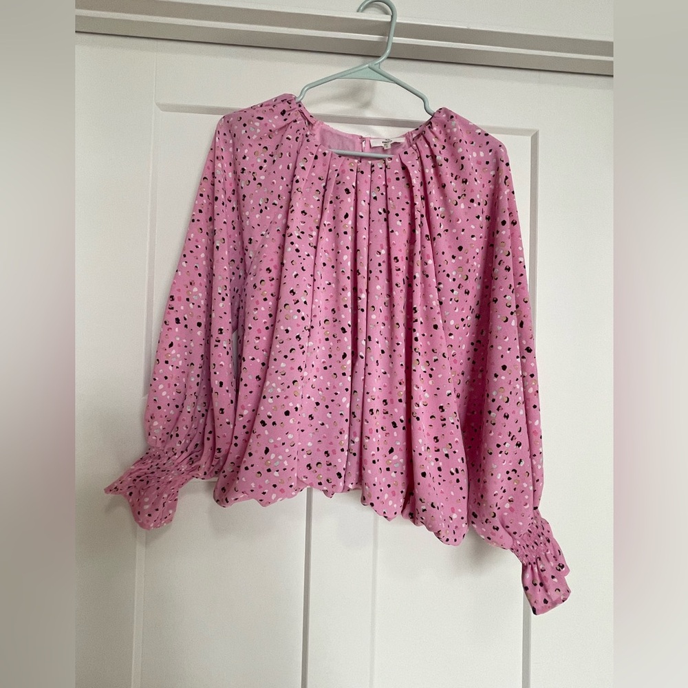 Pink Polka Dot Blouse